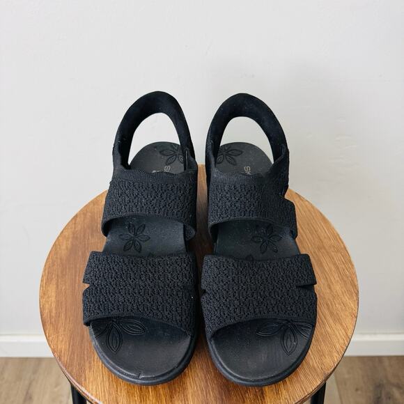 Skechers Black Pier Lite Slip In Sandals Women’s Size 8.5 - Picture 3 of 10